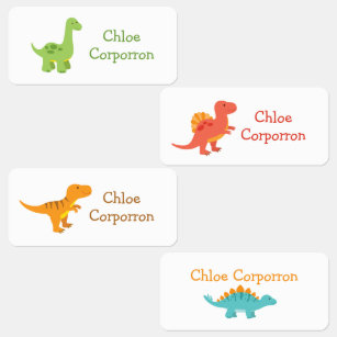 Étiquettes Enfant Joli Dinosaur Garçon Coloré