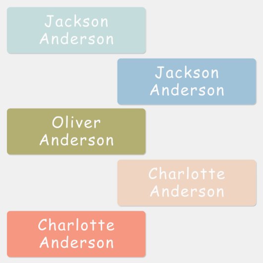 Étiquettes Enfants imperméables colorés Personnalisés (Groupe)