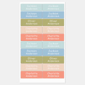 Étiquettes Enfants imperméables colorés Personnalisés (Feuille)