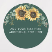 Étiquettes Enseignants de l'école de verdure Sunflower Eucaly (Design 1)
