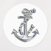 Étiquettes Ensemble d'Ancres de conception nautique (Design 1)