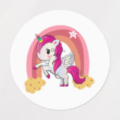 Étiquettes Ensemble d'autocollants Licorne (Design 1)