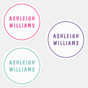 Étiquettes Ensemble de noms personnalisés minimal pour filles