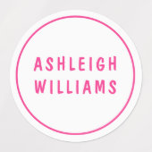 Étiquettes Ensemble de noms personnalisés minimal pour filles (Design 1)