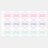 Étiquettes Ensemble de noms personnalisés minimal pour filles (Feuille)