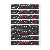 Étiquettes enveloppantes à points pointillés noir  (Feuille)