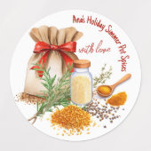 Étiquettes Épices Pot Simmer Holiday (Design 1)