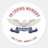 Étiquettes et autocollants funéraires des anciens  (Devant)