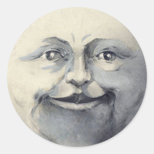 Étiquettes et Stickers de Lune bienveillants (Devant)