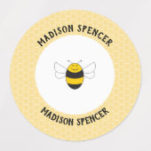 Étiquettes étanche du nom de l'abeille pour la gar (Design 2)