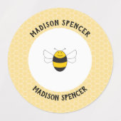 Étiquettes étanche du nom de l'abeille pour la gar (Design 1)