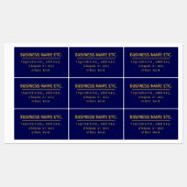 Étiquettes Étanche multi-usage bleu marine et or (Feuille)