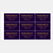 Étiquettes Étanche multi-usage violet et or (Feuille)