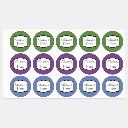 Étiquettes Étanche sans gluten (Feuille)