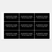 Étiquettes Étanche simple Noir blanc (Feuille)