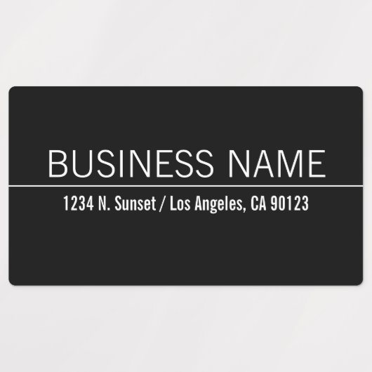 Étiquettes Étanche simple Noir blanc (Design 2)