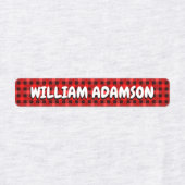 Étiquettes étanches de nom de tissu plaqué pour vê (Design 1)