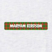 Étiquettes étanches de nom de tissu plaqué pour vê (Design 2)