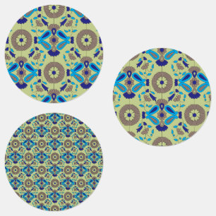 Étiquettes Étanches Petit Cercle – Motif Floral