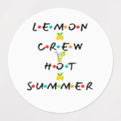 Étiquettes été chaud de l'équipage de citron (Design 1)