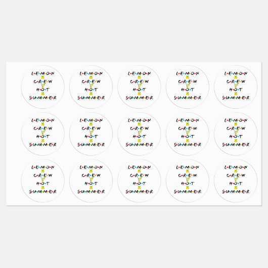 Étiquettes été chaud de l'équipage de citron (Feuille)