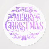 Étiquettes Etiquetas violetas variadas para navidad (Design 1)