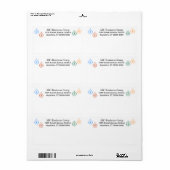 Étiquettes - Étiquette de livraison de vacances (Feuille entière)