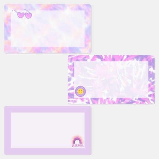 Étiquettes Etiquettes Autocollantes imperméables Tie Dye (Groupe)