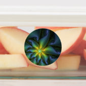 Étiquettes Etoile Abstraite, Bleu brillant Vert Or Fractal Ar (Apposé)