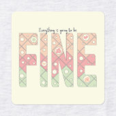 Étiquettes Everything’s Going to Be Fine Cute Labels (Design 2)