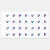 Étiquettes Exotic Rainbow Hummingbird (Feuille)
