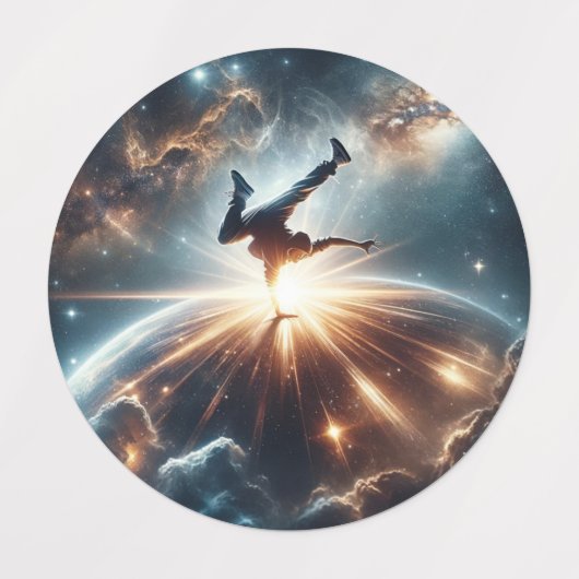 Étiquettes Explosion de rupture galactique dans l'espace prof (Design 2)