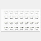 Étiquettes Fabriqué à la main avec l'amour Compagnie Logo Vêt (Feuille)