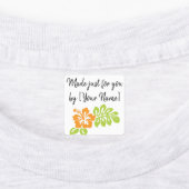 Étiquettes Fabriqué juste pour vous par votre nom Fer-on (Apposé)