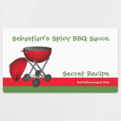Étiquettes Facile À Personnaliser La Nourriture BBQ (Design 1)
