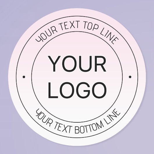 Étiquettes Facile Logo Remplacement & Editable Texte Rose Omb