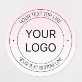 Étiquettes Facile Logo Remplacement & Editable Texte Rose Omb (Design 1)