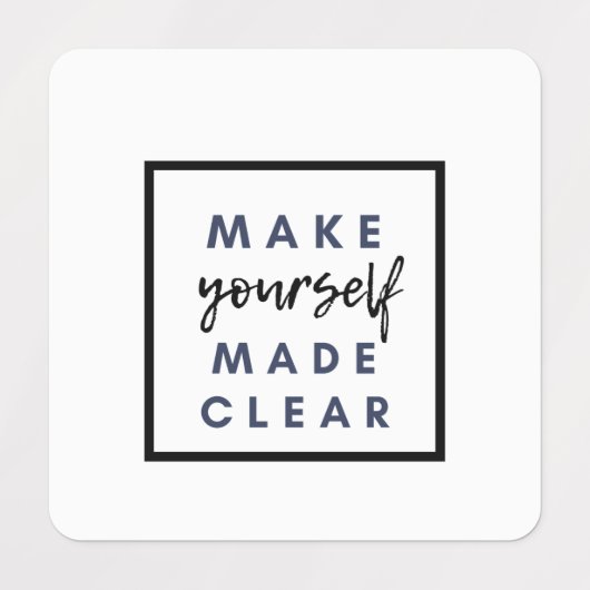 Étiquettes faire clairement savoir (Design 1)