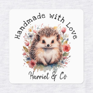 Étiquettes Fait à la main avec amour mignon hérisson