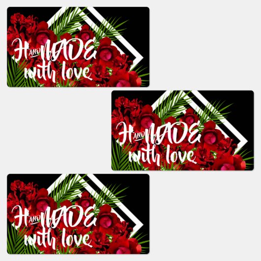 Étiquettes Fait à la main avec LOVE (Groupe)