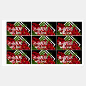 Étiquettes Fait à la main avec LOVE (Feuille)