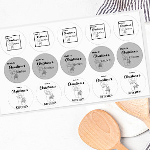 Étiquettes Fait Dans [Votre Nom] Cuisine Cuisine Cuisine Cuil