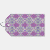 ÉTIQUETTES "Fait Main" RECTANGLE EN TRICOT ARGYLE (Dos (Horizontal))