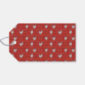 Étiquettes "Fait Main" Rectangle TRICOTÉ COEUR (Dos (Horizontal))