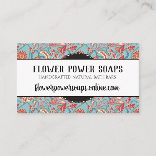 Étiquettes faits main floraux vintages de parfum (Devant)