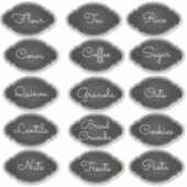 Étiquettes Fancy Chalkboard Oval Panneaux (Devant)