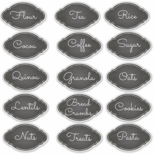Étiquettes Fancy Chalkboard Oval Panneaux (Devant)