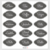 Étiquettes Fancy Chalkboard Oval Panneaux (Feuille)