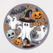 Étiquettes Fantômes Monstres mignons Éffrayants et Déplaisant (Design 2)