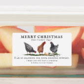 Étiquettes Farm Fresh Eggs | Monogram Egg Carton (Apposé)